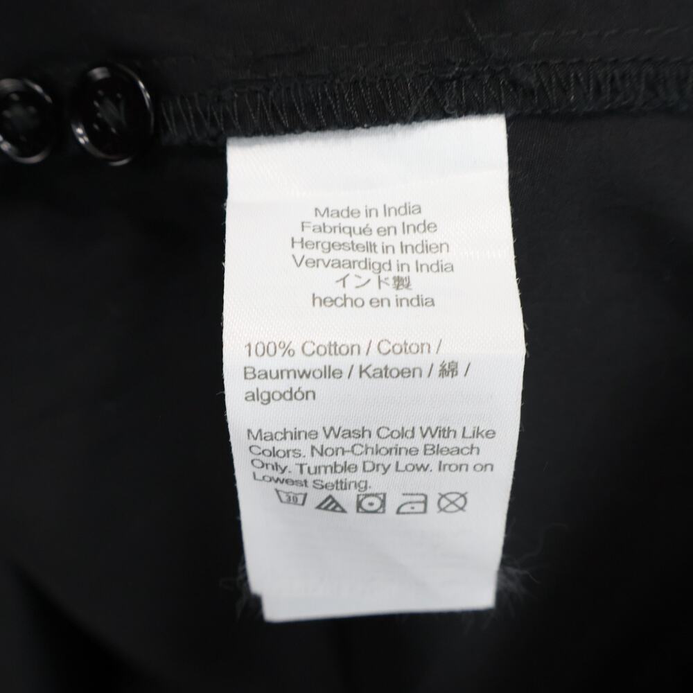 NWT Madewell Seamed Long-Sleeve Mini Shirtdress In Poplin Jet Black Size 6 - Picture 8 of 9